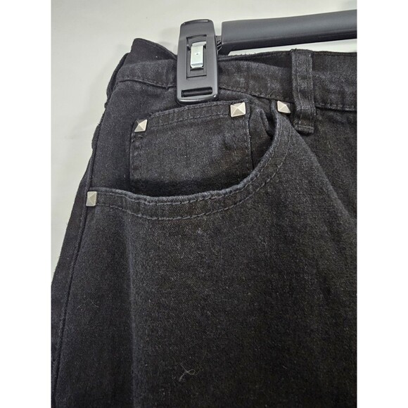 DG2 Diane Gilman Jeans Studded Black Size 18 Embellished on legs and pockets - Picture 4 of 5